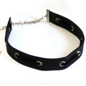 Ettika Faux Leather Adjustable Choker